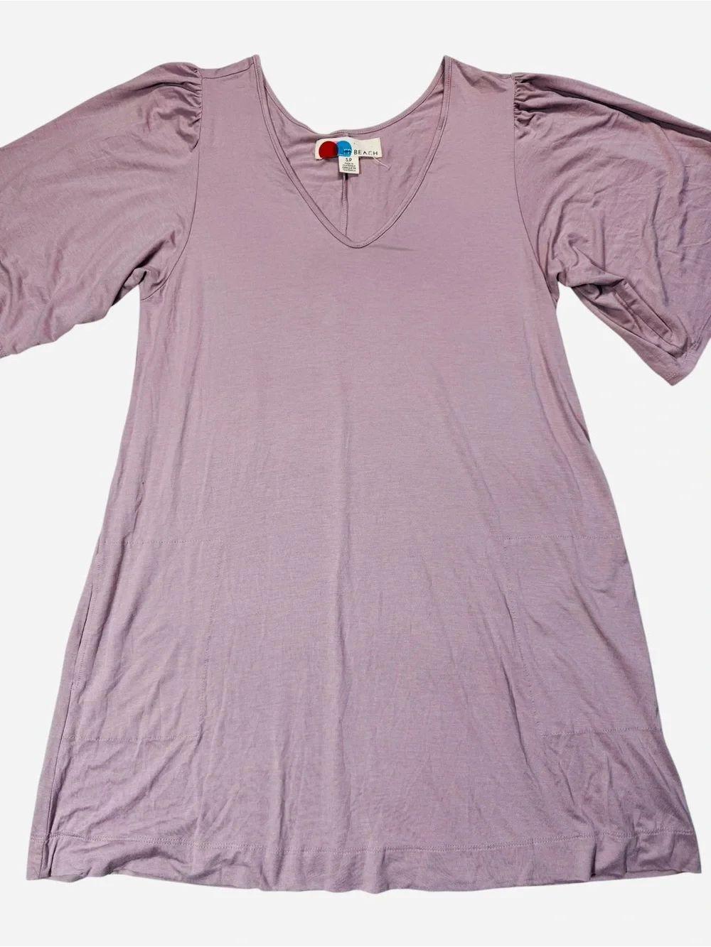 New Free People Dusty Lavender V-Neck Mini Dress Size S